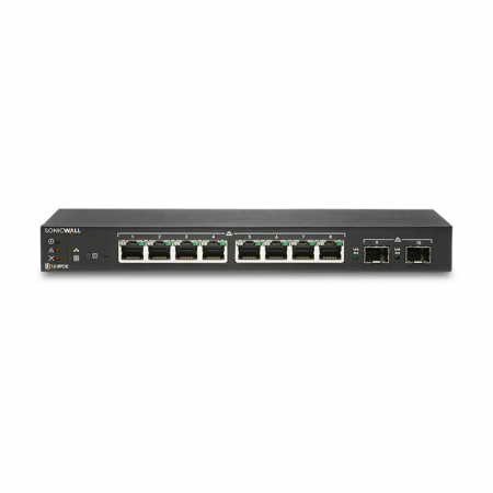 SonicWALL SWS12-8 8-Port Gigabit Switch and Support 1 Año