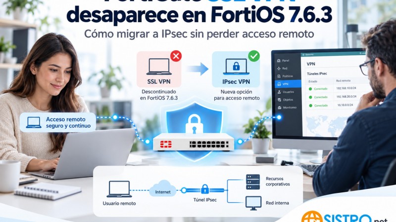 FortiGate SSL VPN desaparece en FortiOS 7.6.3: cómo migrar a IPsec sin dejar usuarios sin acceso