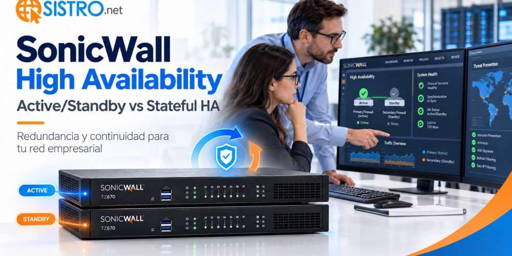 SonicWall High Availability: Active/Standby vs Stateful HA, qué cambia y cuándo conviene