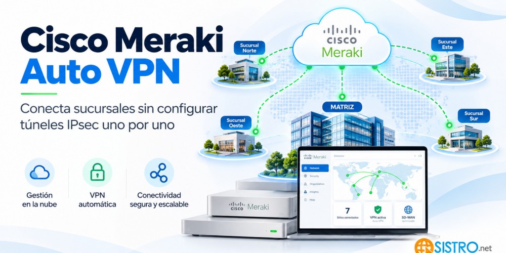 Cisco Meraki Auto VPN: cómo conectar sucursales sin configurar túneles IPsec uno por uno