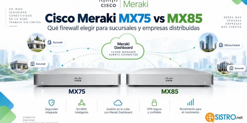 Cisco Meraki MX75 vs MX85: cuál elegir para sucursales y empresas distribuidas