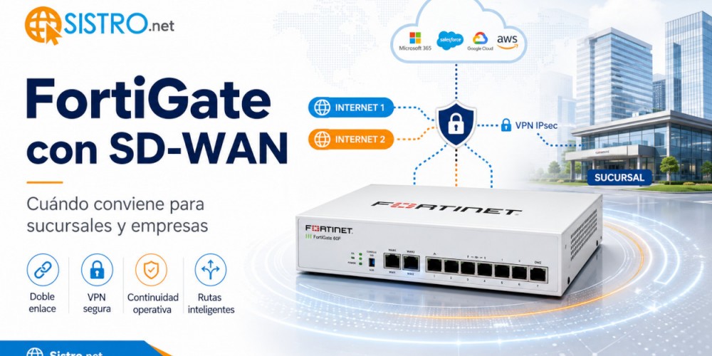 FortiGate con SD-WAN: cuándo conviene para sucursales y empresas