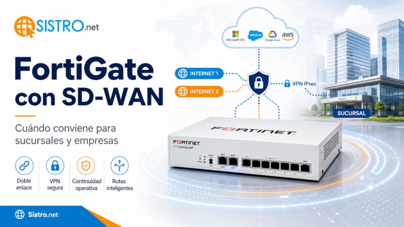 FortiGate con SD-WAN: cuándo conviene para sucursales y empresas