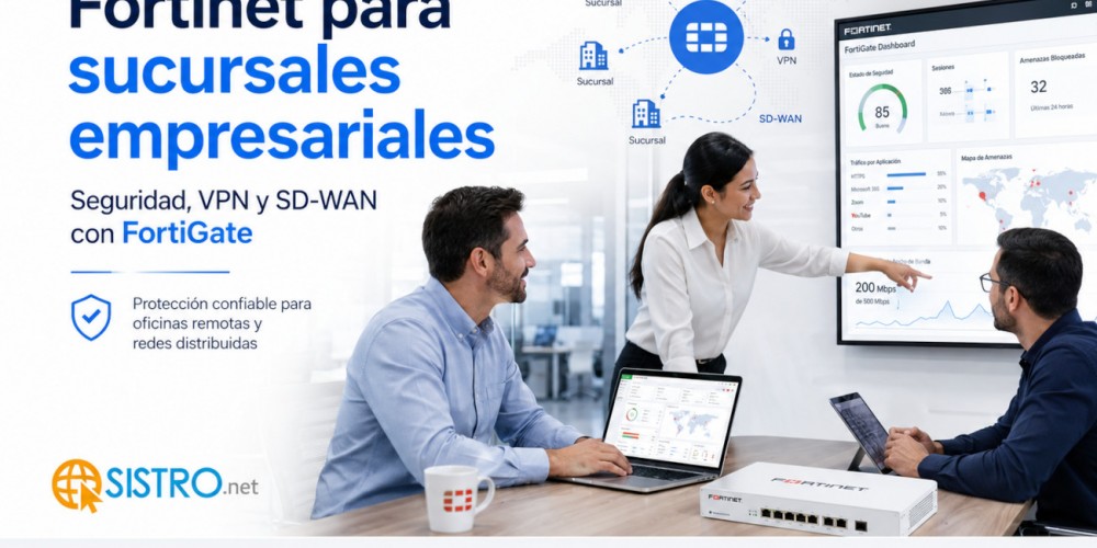 Fortinet para sucursales empresariales: seguridad, VPN y SD-WAN con FortiGate
