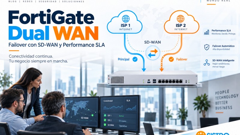 FortiGate Dual WAN: cómo diseñar failover con SD-WAN y Performance SLA sin esperar a que Internet se caiga