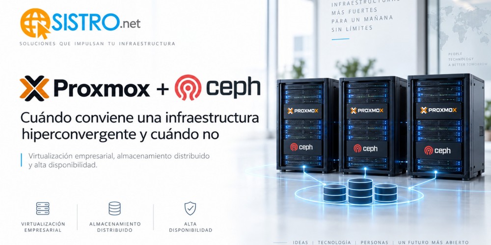 Proxmox + Ceph: cuándo conviene una infraestructura hiperconvergente y cuándo no