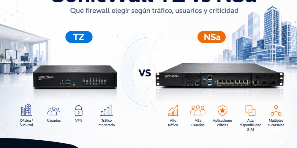 SonicWall TZ vs NSa: qué firewall elegir según tráfico, usuarios y criticidad