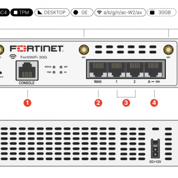 Fortinet FortiGate 30G Firewall con Enterprise Protection Bundle 1 Año (FG-30G-BDL-809-12)