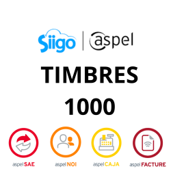 Aspel Timbres Aspel, Folios DIgitales On Line CFDI, Paquete Anual de 1000 Timbres