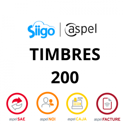 Aspel Timbres Aspel, Folios DIgitales On Line CFDI, Paquete Anual de 200 Timbres