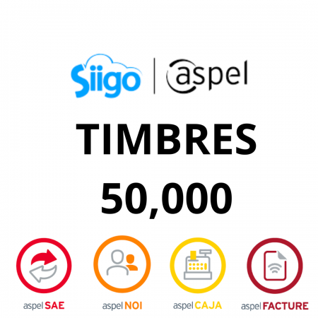 Aspel Timbres Aspel, Folios DIgitales On Line CFDI, Paquete Anual de 50000 Timbres