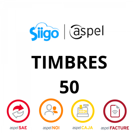 Aspel Timbres Aspel, Folios DIgitales On Line CFDI, Paquete Anual de 50 Timbres
