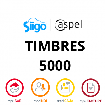 Aspel Timbres Aspel, Folios DIgitales On Line CFDI, Paquete Anual de 5000 Timbres